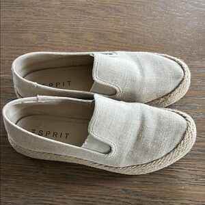 Esprit Beige Slip-On Espadrilles 6.5